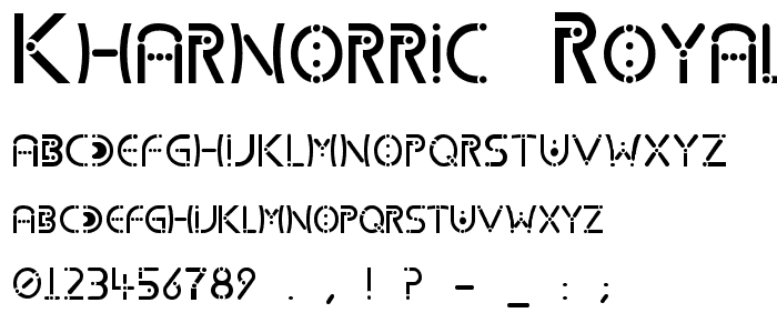 Kharnorric Royal font